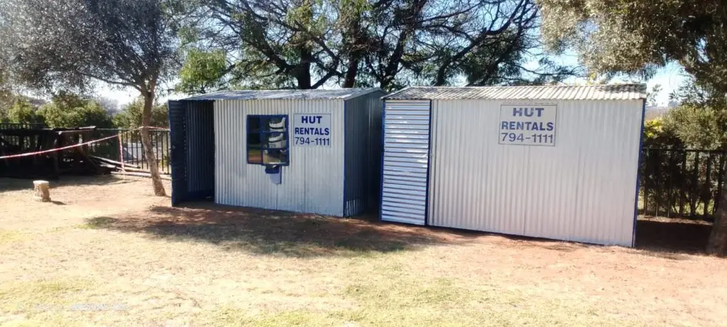 Storage, accommodation or office huts for hire with delivery to Vaal and surrounds including Vanderbijlpark, Sasolburg, Vereeniging, Meyerton and Middelburg